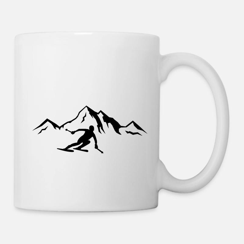 Ski Montagnes 01 - Mug blanc - blanc