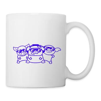 3 DJ Party Pigs Équipe Trois amis Équipe de fête - Mug blanc - blanc - Droite