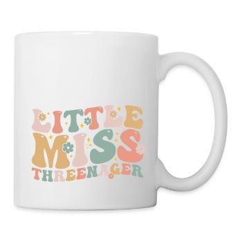 Little Miss Threenager 3rd Birthday 3Year Old Girl - Mug blanc - blanc - Droite