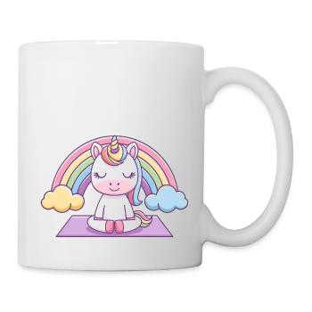 licorne de yoga - Mug blanc - blanc - Droite