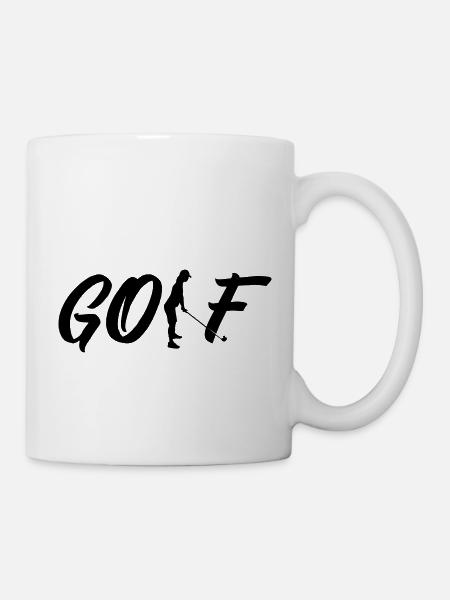 golf woman - Tasse - Weiß