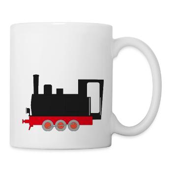 Kleine Lok für helle Produkte - Tasse - Weiß - Rechts