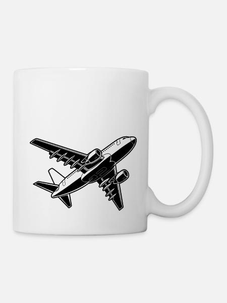 Flugzeugpilot Flugplatz Flugsport - Tasse - Weiß
