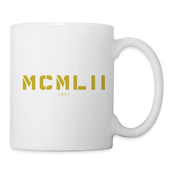 Mit römischen Zahlen MCMLII - Made in 1952 - Tasse - Weiß - Rechts
