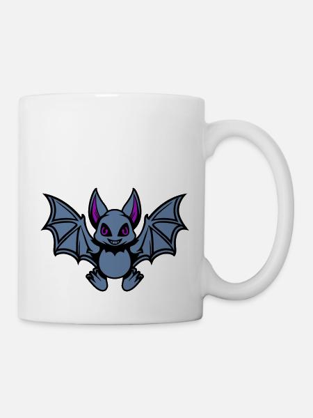 fledermaus comic - Tasse - Weiß
