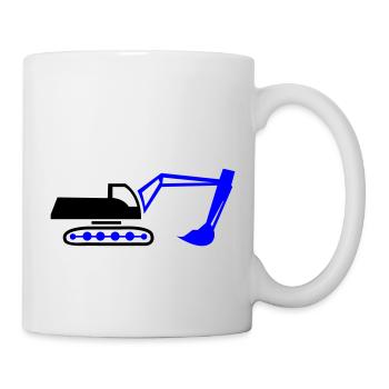 bagger - Tasse - Weiß - Rechts