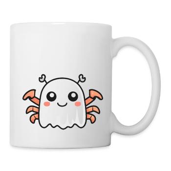 Krebs Krabbe Halloween Comic Geist - Tasse - Weiß - Rechts