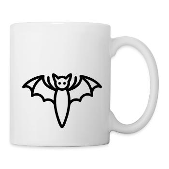 Contour de chauve-souris mystique pour Halloween - Mug blanc - blanc - Droite