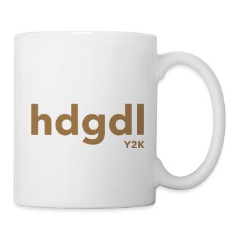 hdgdl hab dich ganz doll lieb Y2k braun - Tasse - Weiß - Rechts