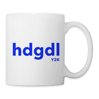 hdgdl hab dich ganz doll lieb Jahr2000 Y2K blau - Tasse - Weiß - Rechts