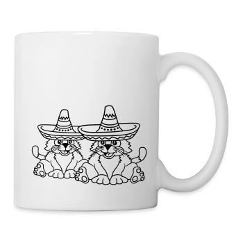 Sombrero Hat Cat Mexican Culture Kitten - Mug - white - Right