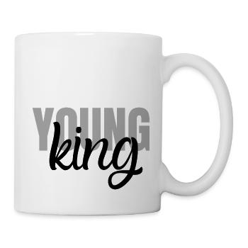 African Kente Art Young King African American - Mug - white - Right