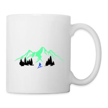 Snowboarding - Tasse - Weiß - Rechts