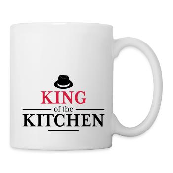 Tablier de cuisine pour homme - Mug blanc - blanc - Droite