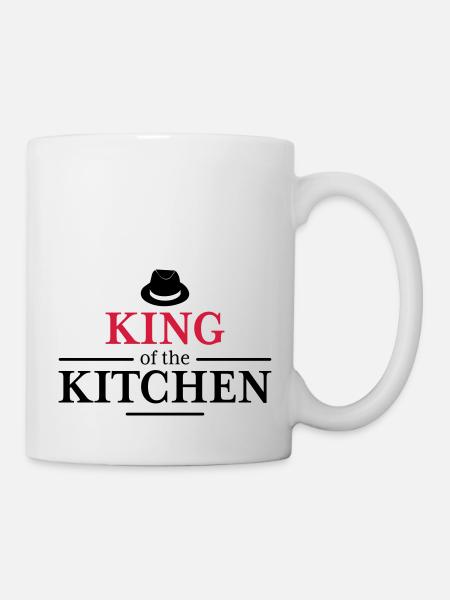 Men's Cooking Apron - Mug - white