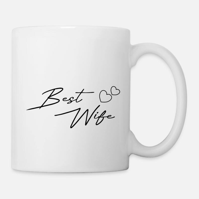 Best Wife Design noir - Mug blanc - blanc