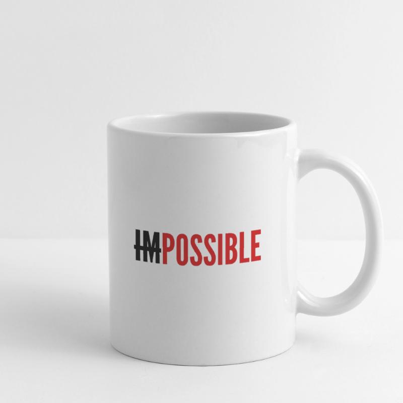 IMPOSSIBLE - POSSIBLE - Couleurs modifiables. Mug blanc