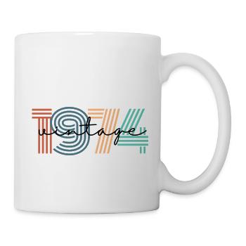 1974 Vintage Retro - Tasse - Weiß - Rechts
