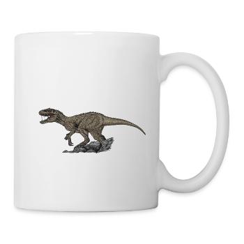 Dinosaurier // Illustration - Tasse - Weiß - Rechts