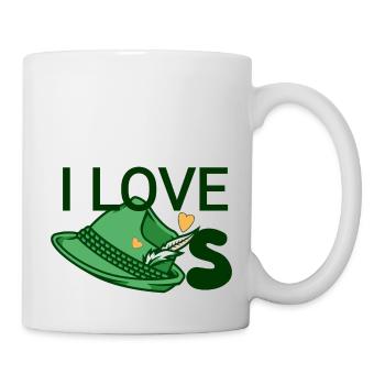 Ich liebe Hüte - Tasse - Weiß - Rechts