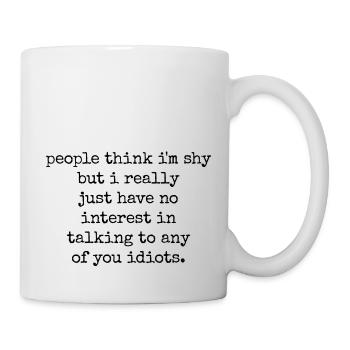 No interest in small talk - Mug - white - Right