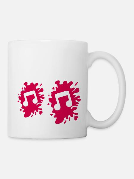 Musiknote Klecks - Tasse - Weiß