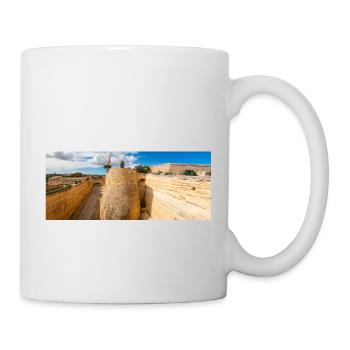 La Valette (il-Belt Valletta) fortification massive - Mug blanc - blanc - Droite