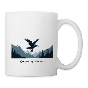 Krähe, Hüter der Geheimnisse - Tasse - Weiß - Rechts