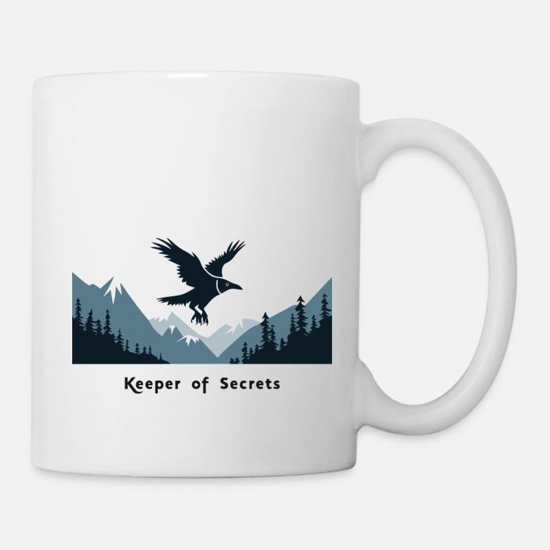 Crow keeper of secrets - Mug - white