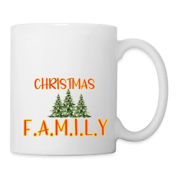 Christmas F.A.M.I.L.Y Graphic Tee - Mug - white - Right