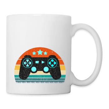 Vintage Retro Gaming Controller - Tasse - Weiß - Rechts
