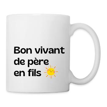 Bon vivant from father to son - dad gift - Mug - white - Right