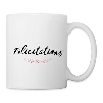 WELL DONE. CONGRATULATIONS. BIRTH. ANNIVERSARY. FERRY - Mug - white - Right