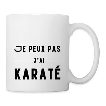 humorous gift I can't I karate - Mug - white - Right
