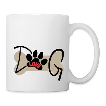 DOG LOVE - Tasse - Weiß - Rechts