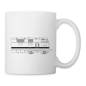 V180 BR 118 DR Reichsbahn Linie line halb rechts - Tasse - Weiß - Rechts