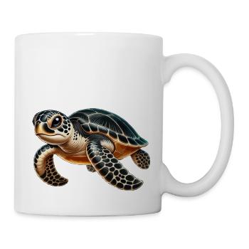 Green turtle large - Mug - white - Right