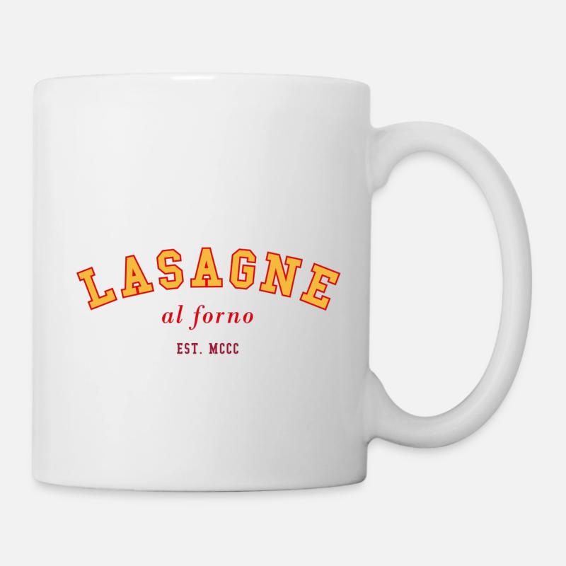 Baked lasagna college design - Mug - white