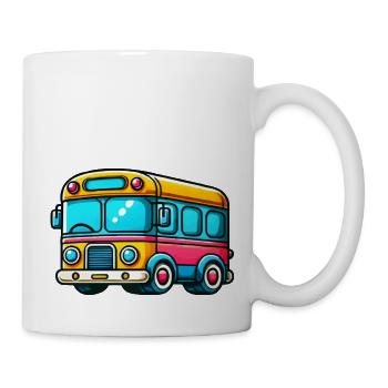 Bande dessinée de bus - Mug blanc - blanc - Droite