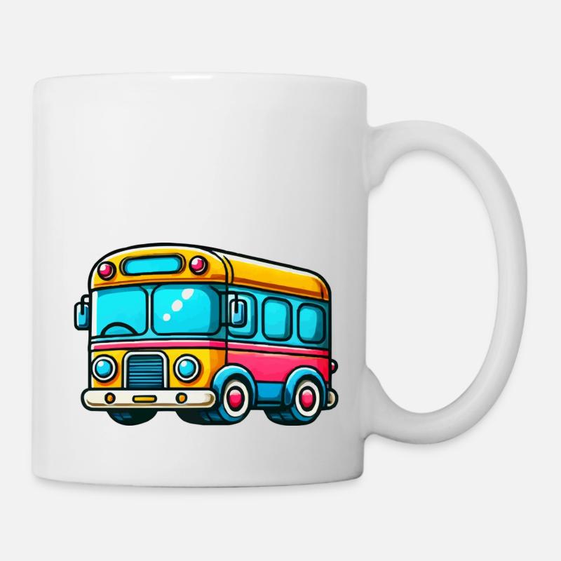 bus comic - Tasse - Weiß
