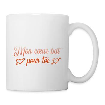 VALENTINES DAY HEART LOVE LOVE ROSE 5 - Mug - white - Right