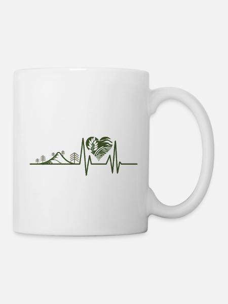 Natur - Herzschlag - Tasse - Weiß