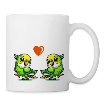 L’amour des perruches - Mug blanc - blanc - Droite
