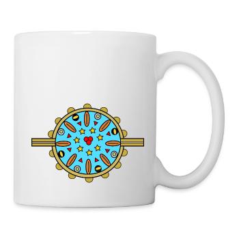 Mandala avec étoiles - Mug blanc - blanc - Droite