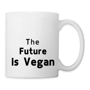 Die Zukunft ist vegan - Tasse - Weiß - Rechts