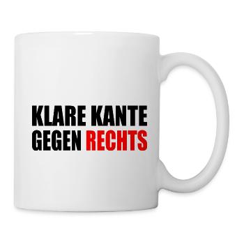 klare kante gegen rechts - Tasse - Weiß - Rechts