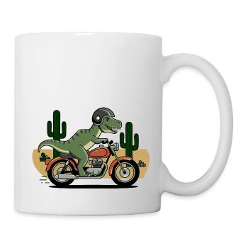 T-Rex on a Motorcycle - Mug - white - Right