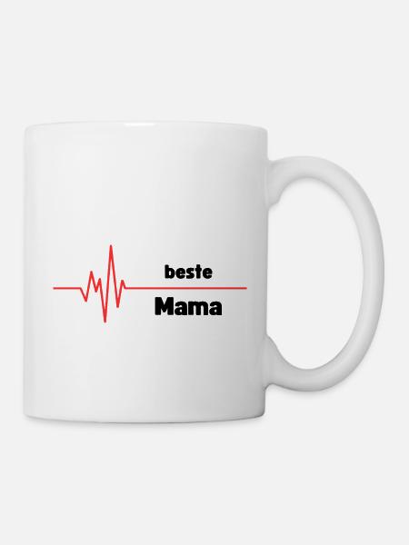 Mama Herzschlag 3 - Tasse - Weiß