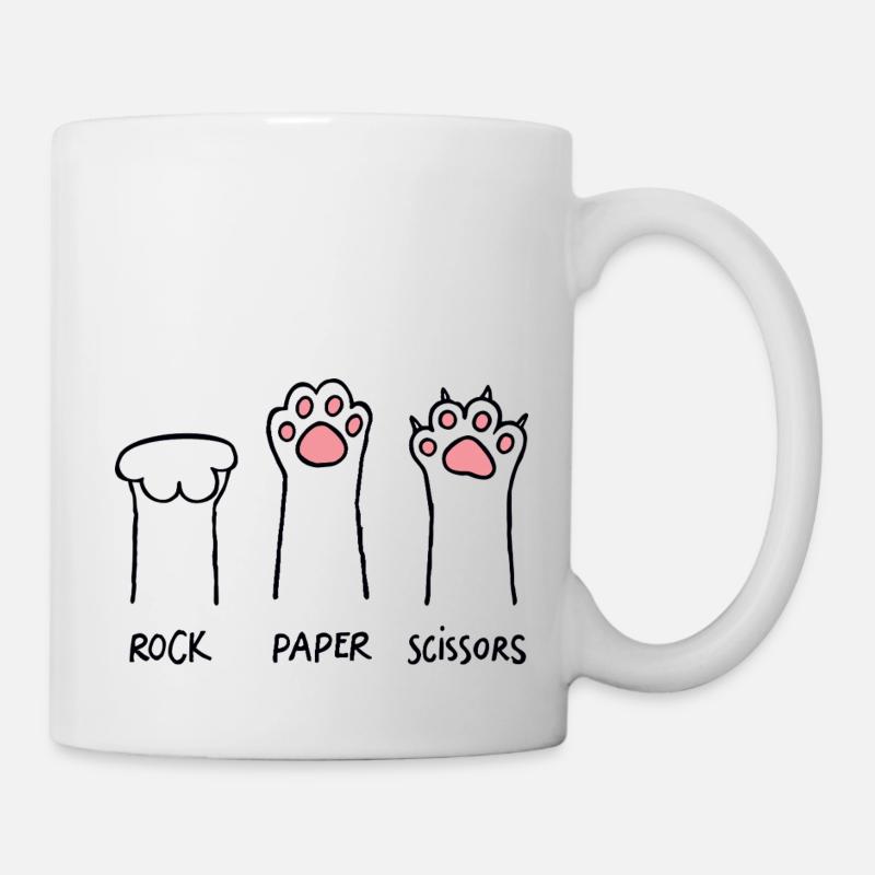 Pet Rock Paper Scissor - Mug - white