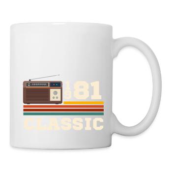 Anniversaire 1981 retro classic - Mug blanc - blanc - Droite